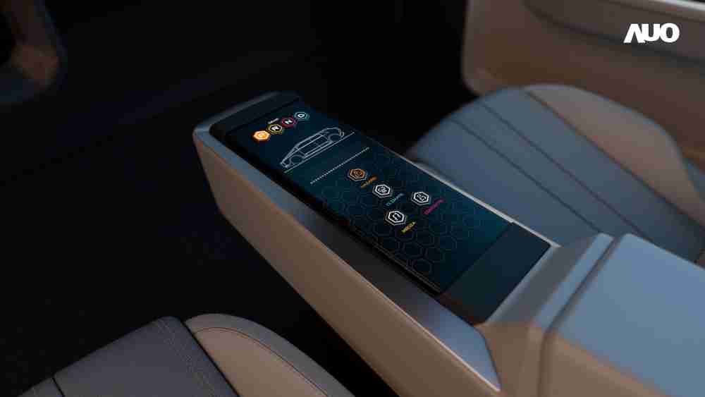 糖果派对以人性化设计打造多变形态中控显示(Morphing Center Control)，，，，不使用时仅平面显示信息，，，进行操作时，，显示器则会动态隆起，，，，转变成3D实体按钮，，，并有触觉回馈，，展示人机互动新体验