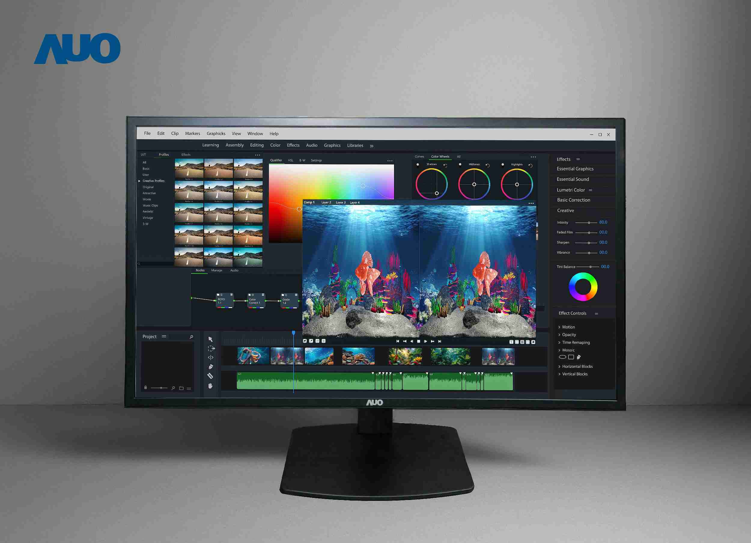 糖果派对开发32吋2D/3D专业桌上型显示器，，拥有8K4K超高分辨率，，并以低串扰算法优化3D显示效果，，，搭载自动眼球追踪功能，，，能实时调整3D图像，，，进行实时2D与3D无缝共存窗口，，，，提供图像设计工作者突破二维接口的崭新工作氛围与效率